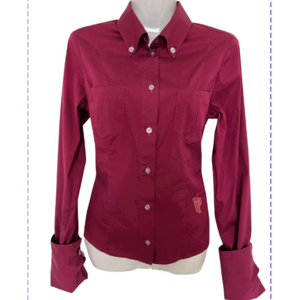 PATRIZIA PEPE Y2K long sleeve blouse shirt button down vintage STYLED IN ITALY